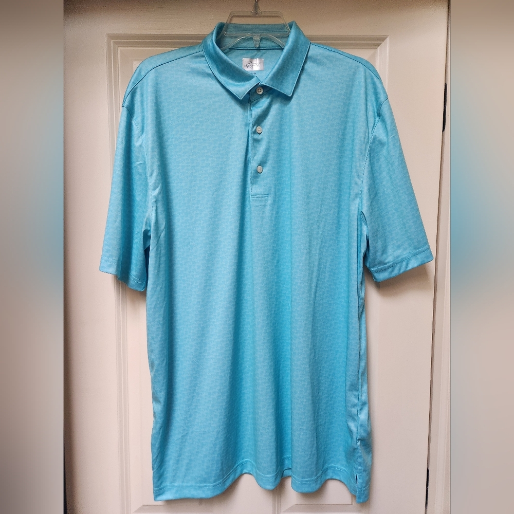 Men's Greg Norman ML75 Light Blue Performance Golf Shirt, Size L, NWOT